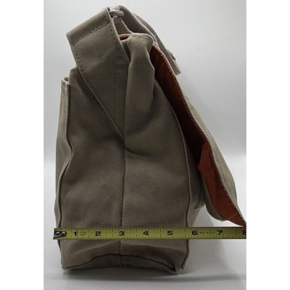GAP Canvas Messenger Bag Crossbody Shoulder Bag. Beige Tan w/Adjustable Strap.